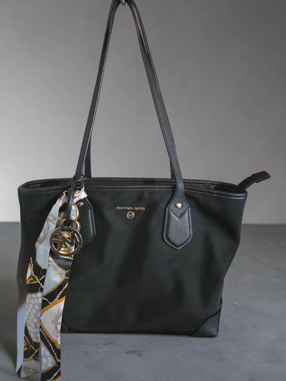Michael Kors Black Tote Bag with  Charms PREOWNED